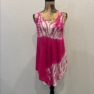 Pink Tie-Dye Swim Coverup